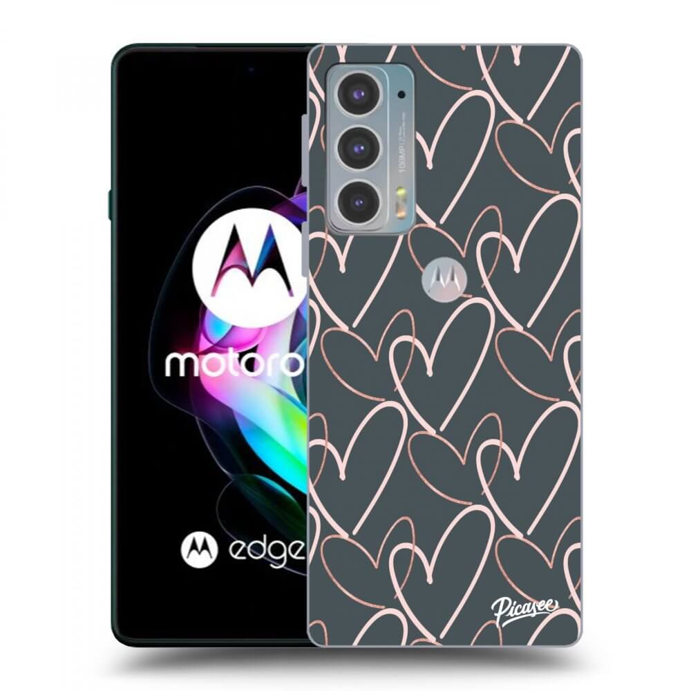 Picasee silikónový čierny obal pre Motorola Edge 20 - Lots of love