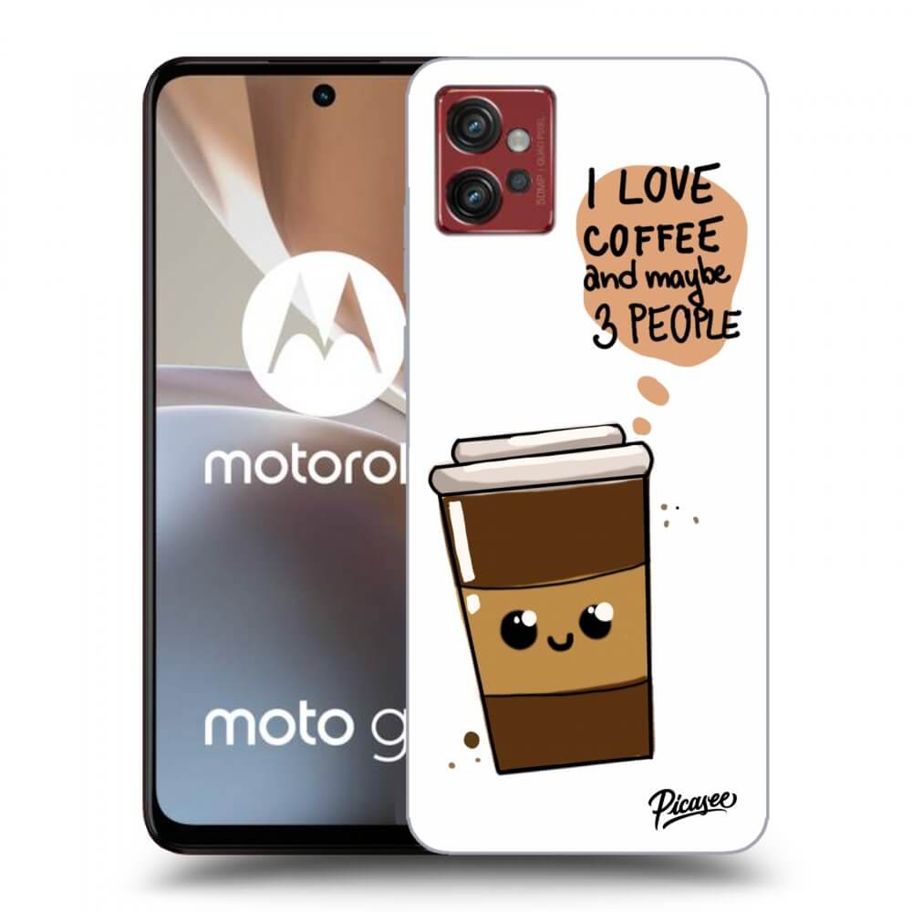Picasee silikónový prehľadný obal pre Motorola Moto G32 - Cute coffee