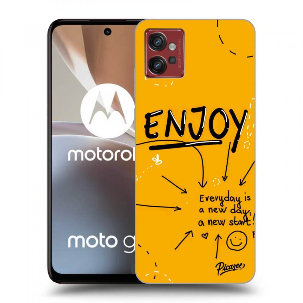 Picasee silikónový čierny obal pre Motorola Moto G32 - Enjoy