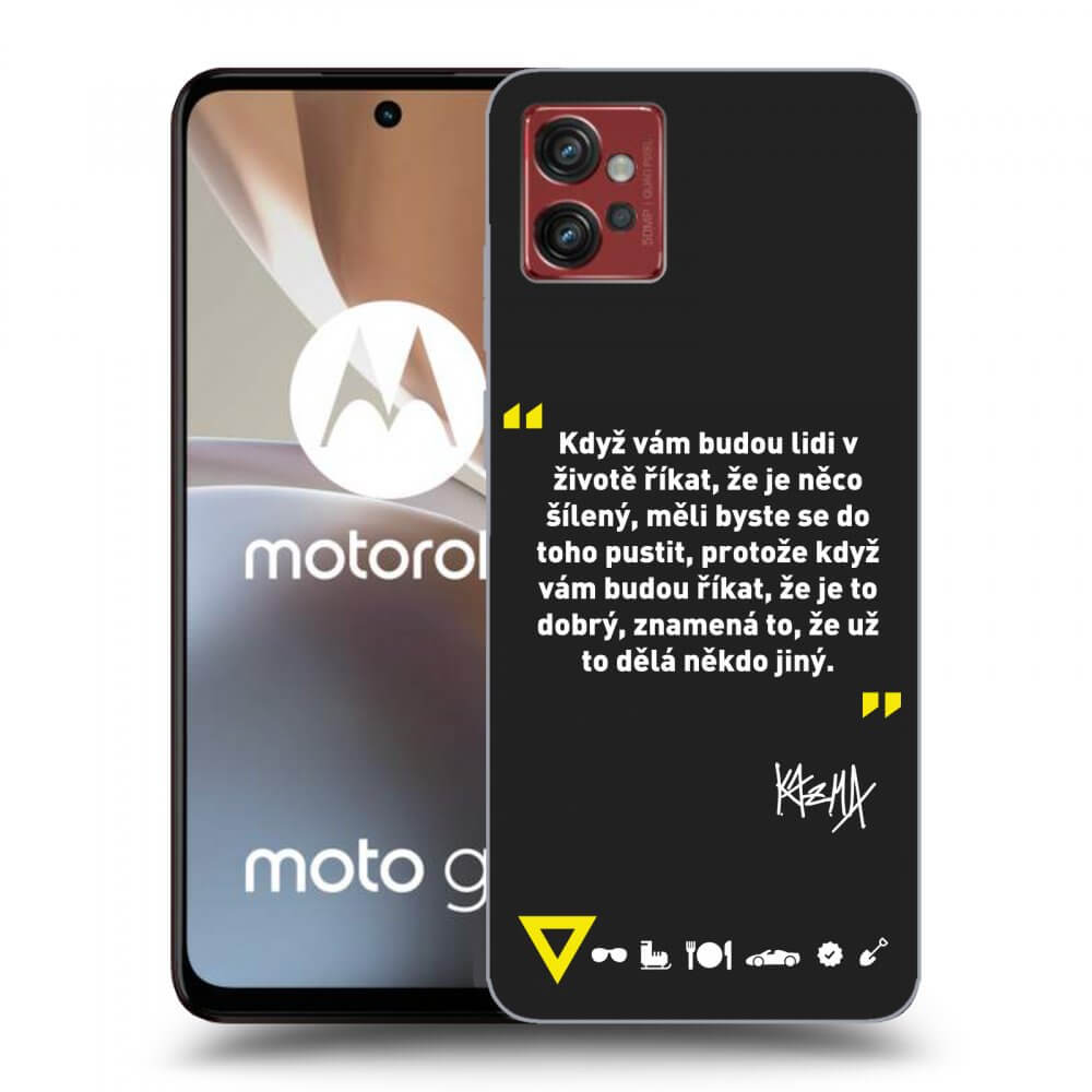 Picasee silikónový čierny obal pre Motorola Moto G32 - Kazma - MĚLI BYSTE SE DO TOHO PUSTIT
