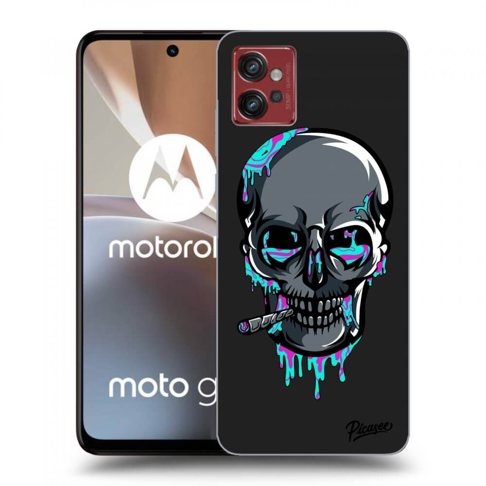 Picasee silikónový čierny obal pre Motorola Moto G32 - EARTH - Lebka 3.0