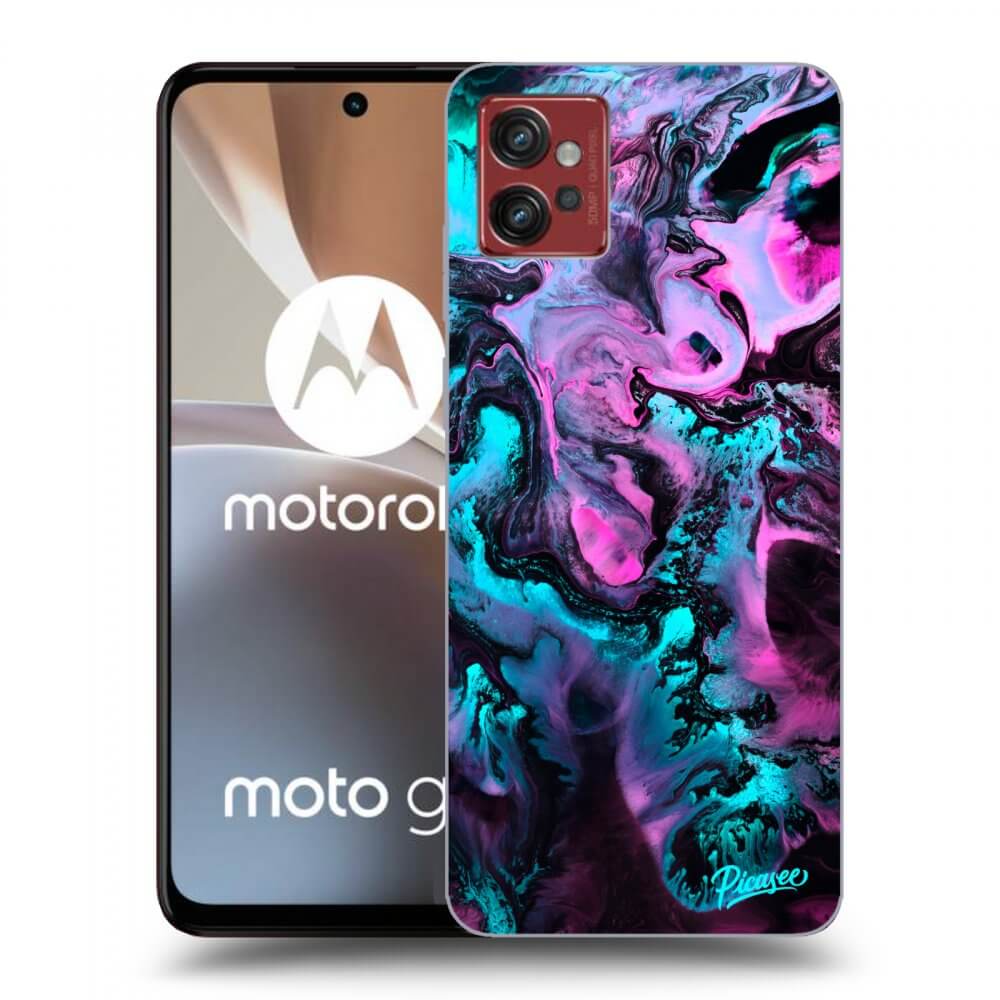 Picasee silikónový čierny obal pre Motorola Moto G32 - Lean