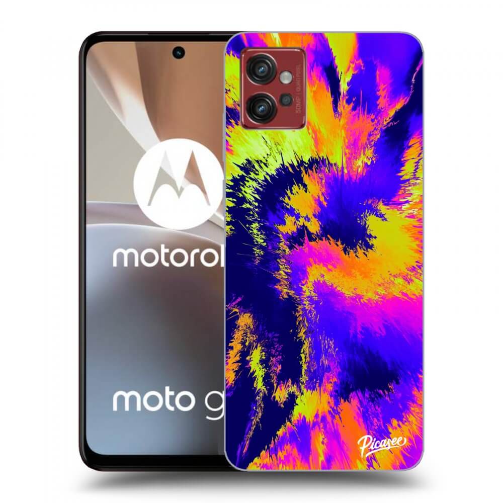 Picasee silikónový prehľadný obal pre Motorola Moto G32 - Burn