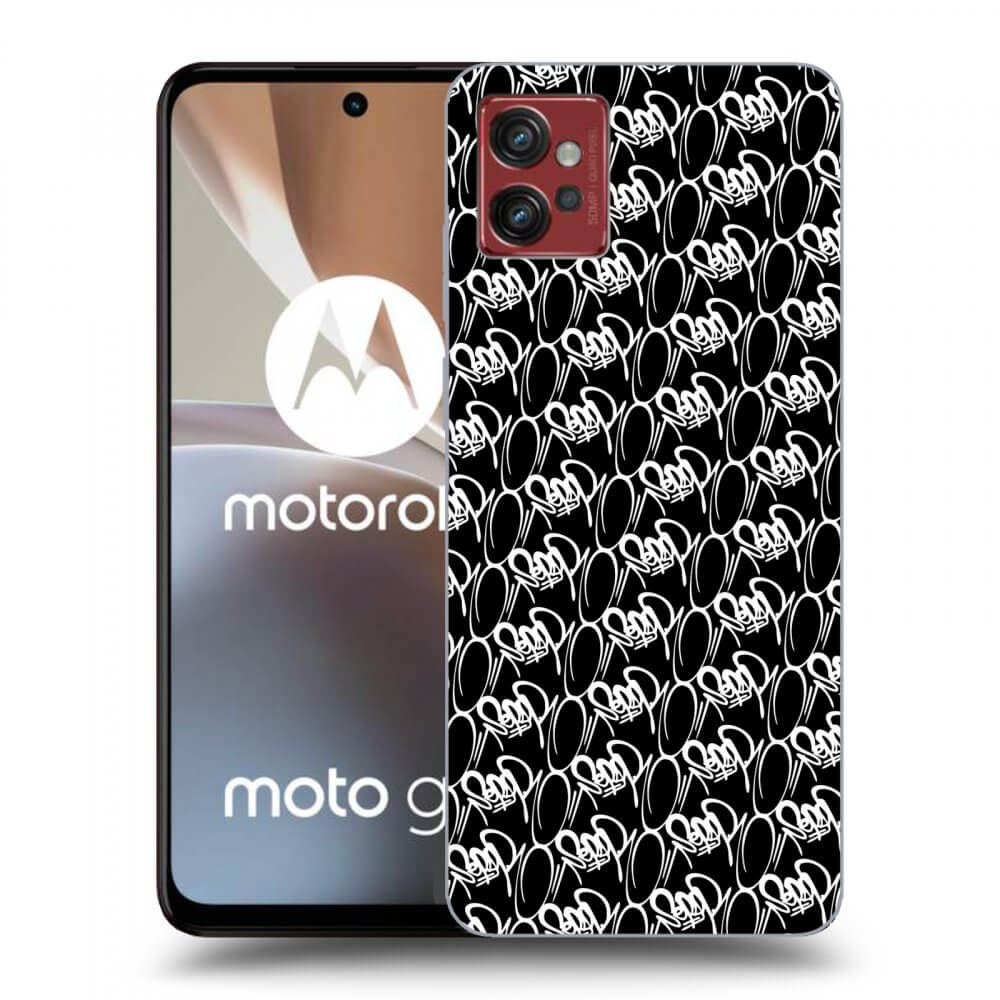 Picasee silikónový čierny obal pre Motorola Moto G32 - Separ - White On Black 2