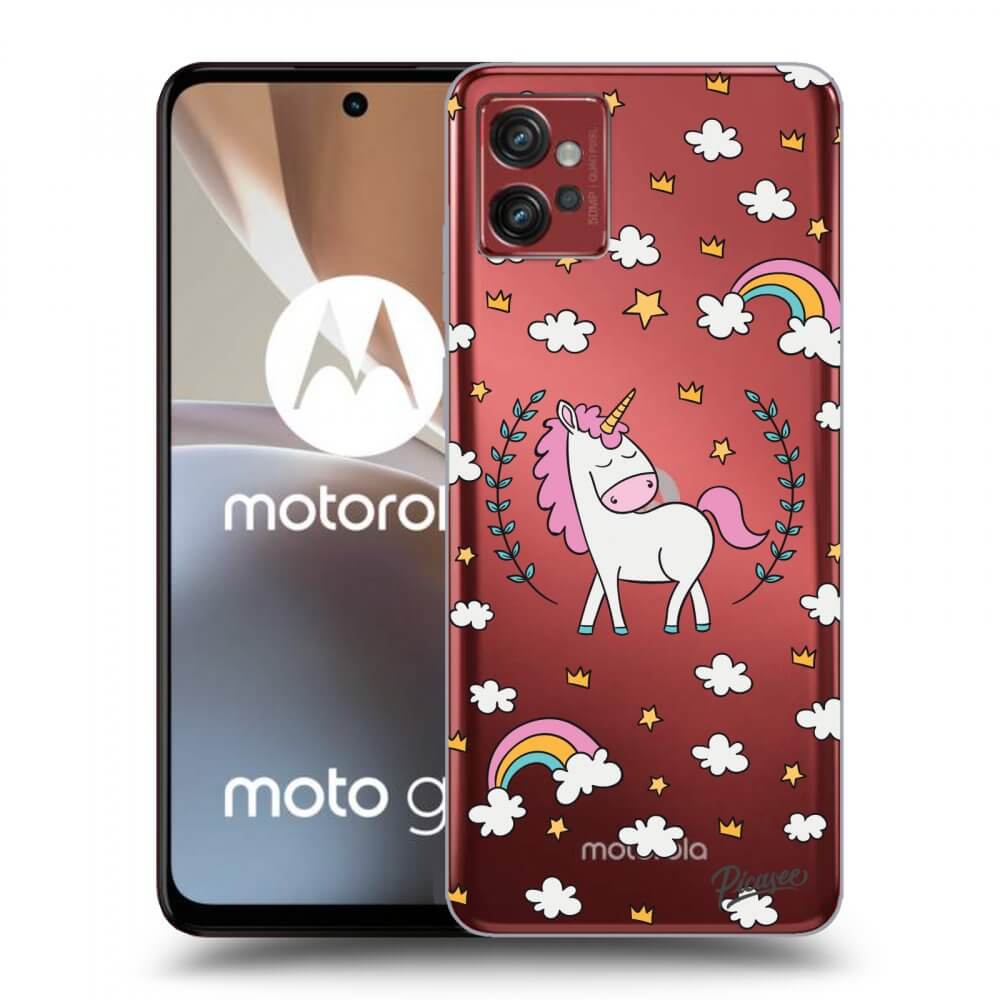 Picasee silikónový prehľadný obal pre Motorola Moto G32 - Unicorn star heaven