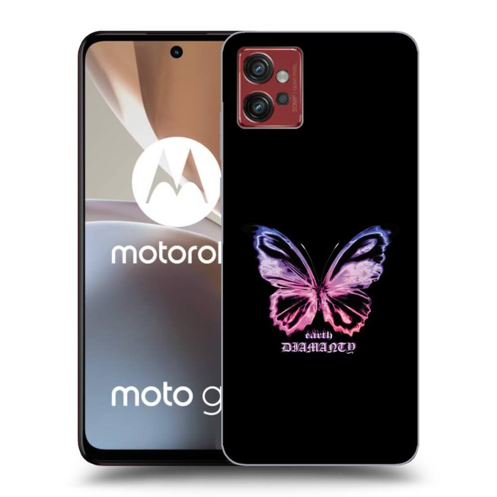 Picasee silikónový prehľadný obal pre Motorola Moto G32 - Diamanty Purple