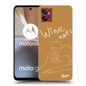 Picasee silikónový čierny obal pre Motorola Moto G32 - Wine not
