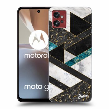 Picasee silikónový prehľadný obal pre Motorola Moto G32 - Dark geometry