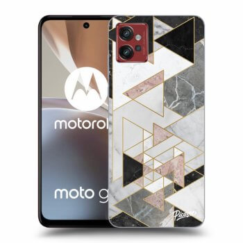 Picasee silikónový čierny obal pre Motorola Moto G32 - Light geometry