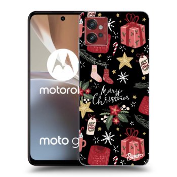 Picasee silikónový čierny obal pre Motorola Moto G32 - Christmas