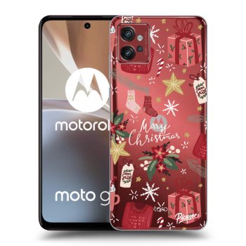 Picasee silikónový prehľadný obal pre Motorola Moto G32 - Christmas