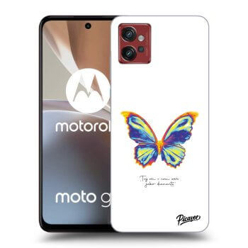 Picasee silikónový prehľadný obal pre Motorola Moto G32 - Diamanty White