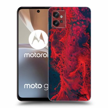 Picasee silikónový čierny obal pre Motorola Moto G32 - Organic red