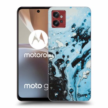 Picasee silikónový čierny obal pre Motorola Moto G32 - Organic blue