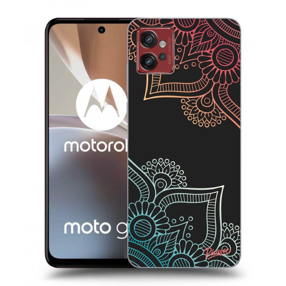 Picasee silikónový čierny obal pre Motorola Moto G32 - Flowers pattern