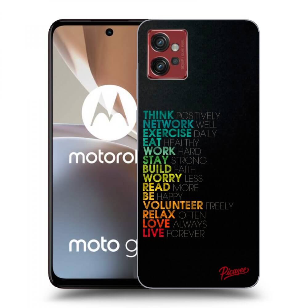 Picasee silikónový čierny obal pre Motorola Moto G32 - Motto life