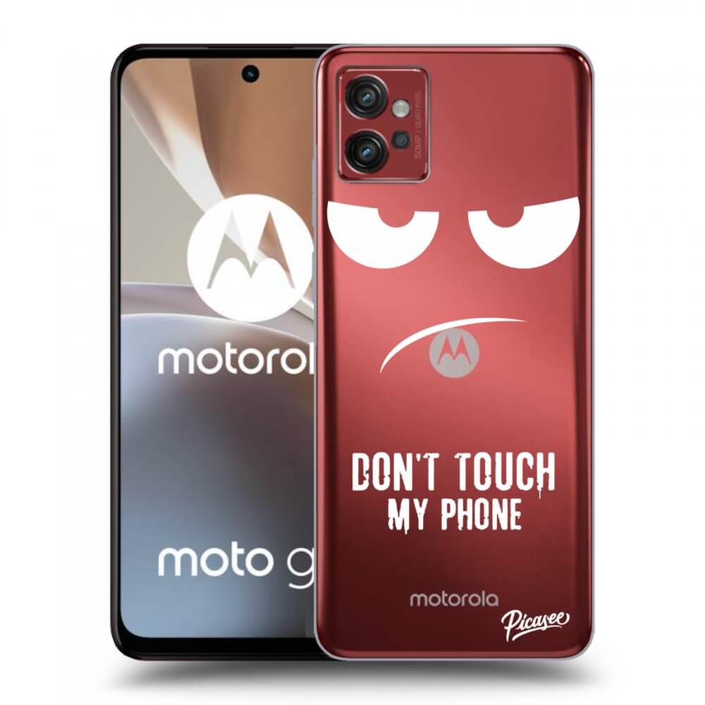 Picasee silikónový prehľadný obal pre Motorola Moto G32 - Don't Touch My Phone
