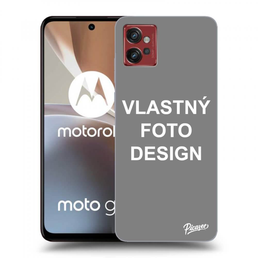 Picasee silikónový čierny obal pre Motorola Moto G32 - Vlastný fotka/motiv