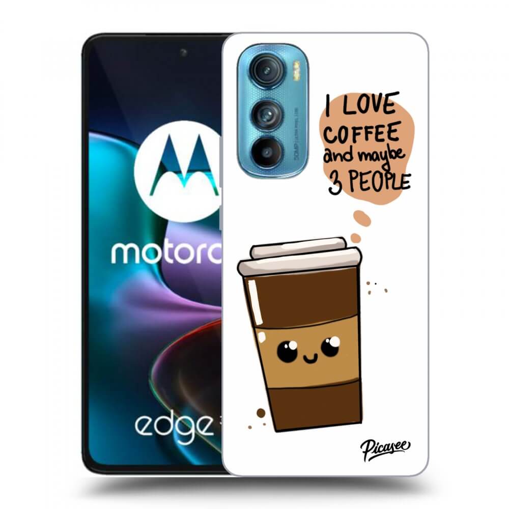 Picasee silikónový prehľadný obal pre Motorola Edge 30 - Cute coffee