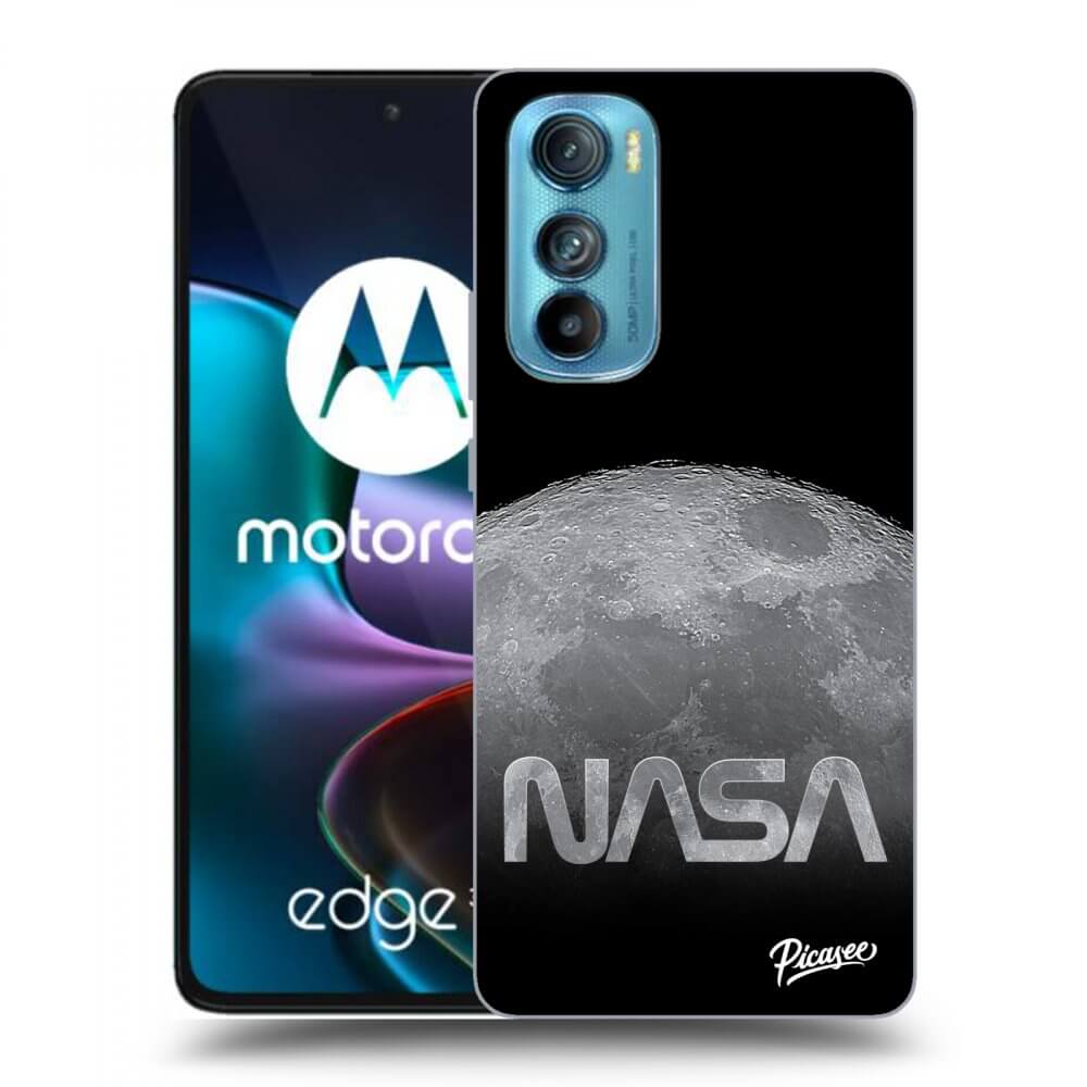 Picasee silikónový čierny obal pre Motorola Edge 30 - Moon Cut