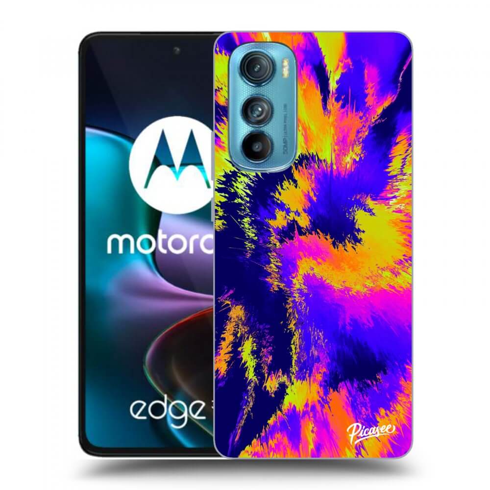Picasee silikónový čierny obal pre Motorola Edge 30 - Burn