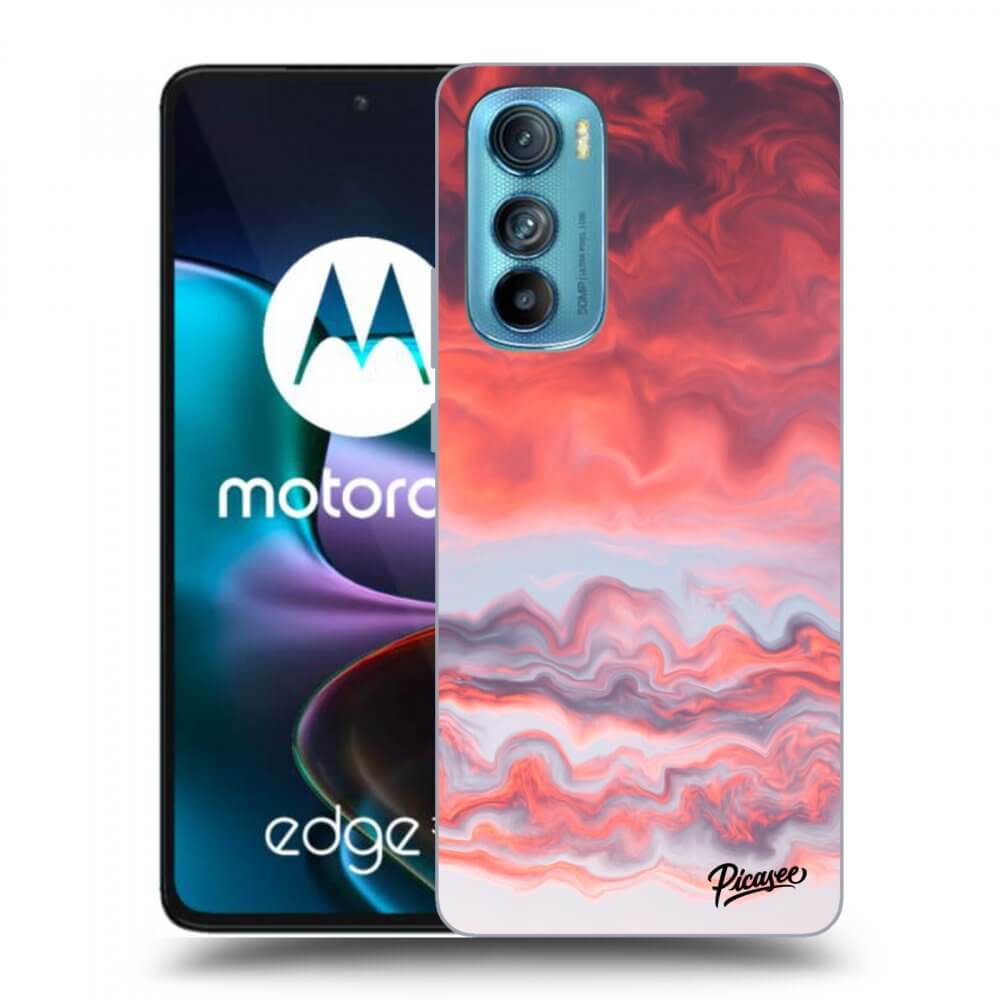 Picasee silikónový čierny obal pre Motorola Edge 30 - Sunset