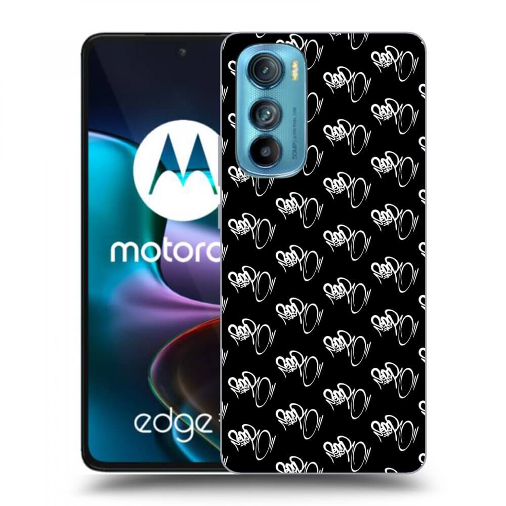 Picasee silikónový čierny obal pre Motorola Edge 30 - Separ - White On Black