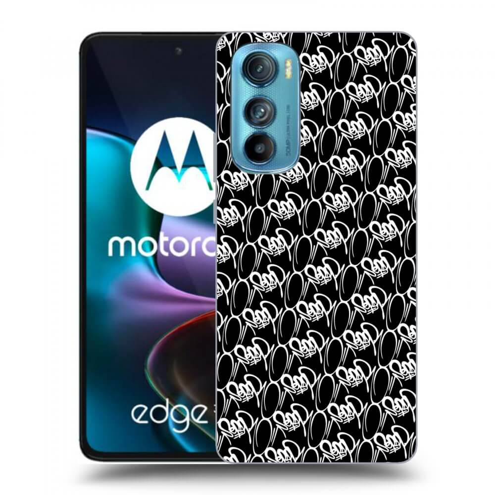 Picasee silikónový čierny obal pre Motorola Edge 30 - Separ - White On Black 2