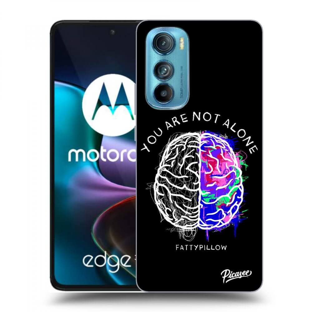 Picasee silikónový čierny obal pre Motorola Edge 30 - Brain - White