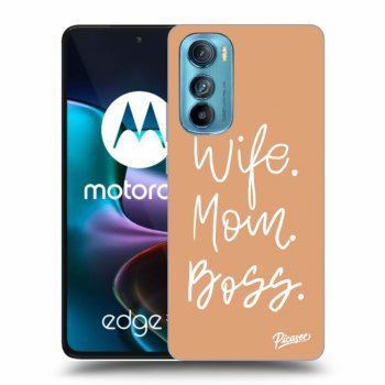 Picasee silikónový čierny obal pre Motorola Edge 30 - Boss Mama