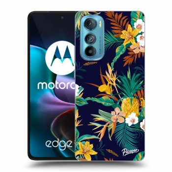 Picasee silikónový čierny obal pre Motorola Edge 30 - Pineapple Color