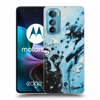 Picasee silikónový čierny obal pre Motorola Edge 30 - Organic blue