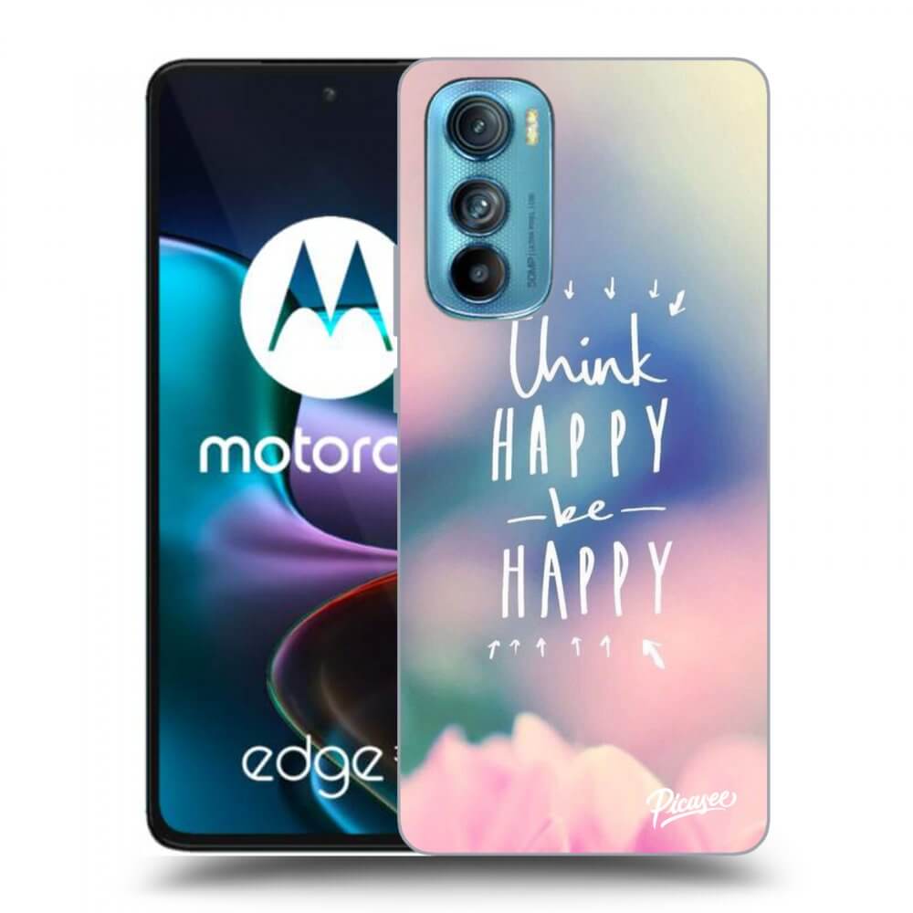 Picasee silikónový čierny obal pre Motorola Edge 30 - Think happy be happy