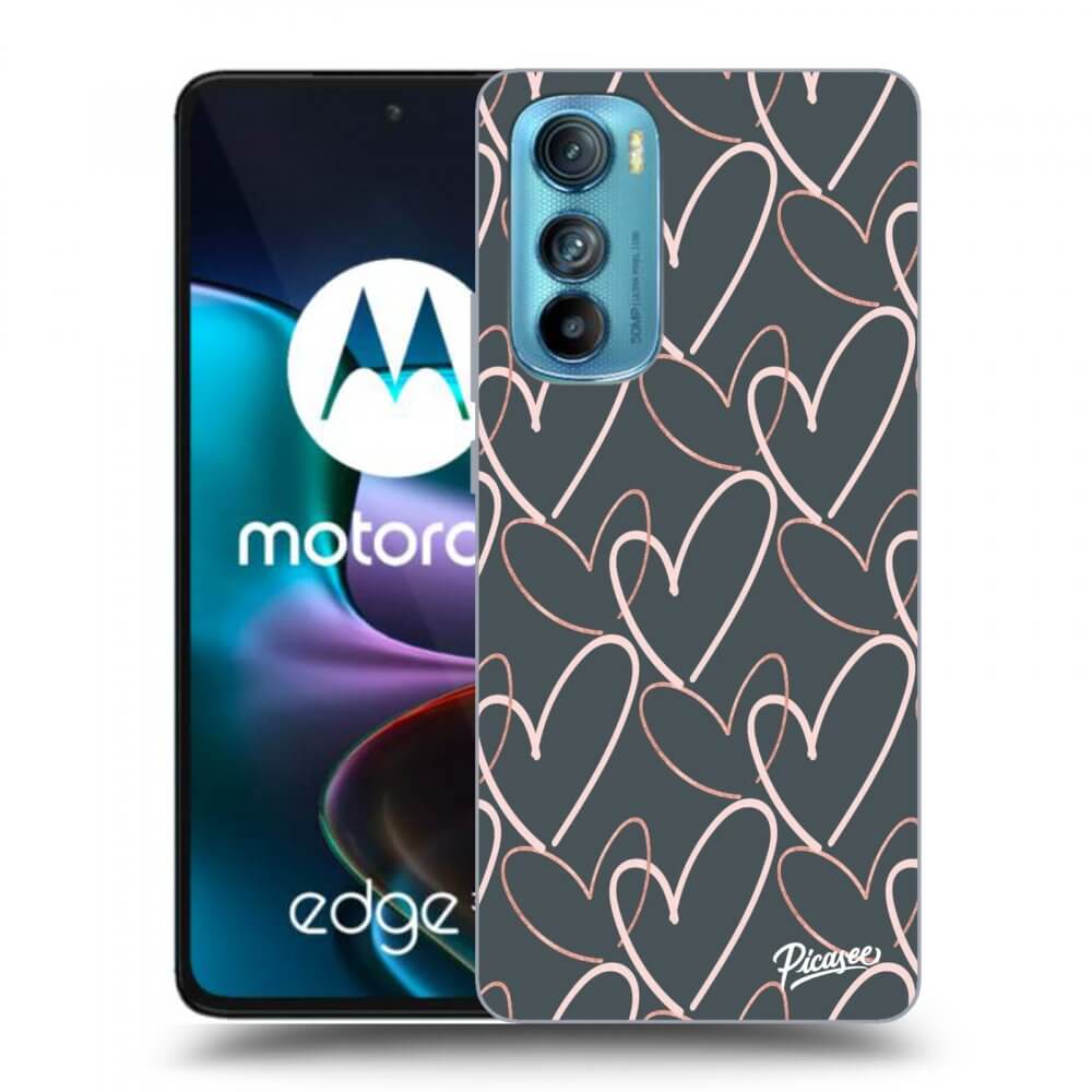 Picasee silikónový prehľadný obal pre Motorola Edge 30 - Lots of love