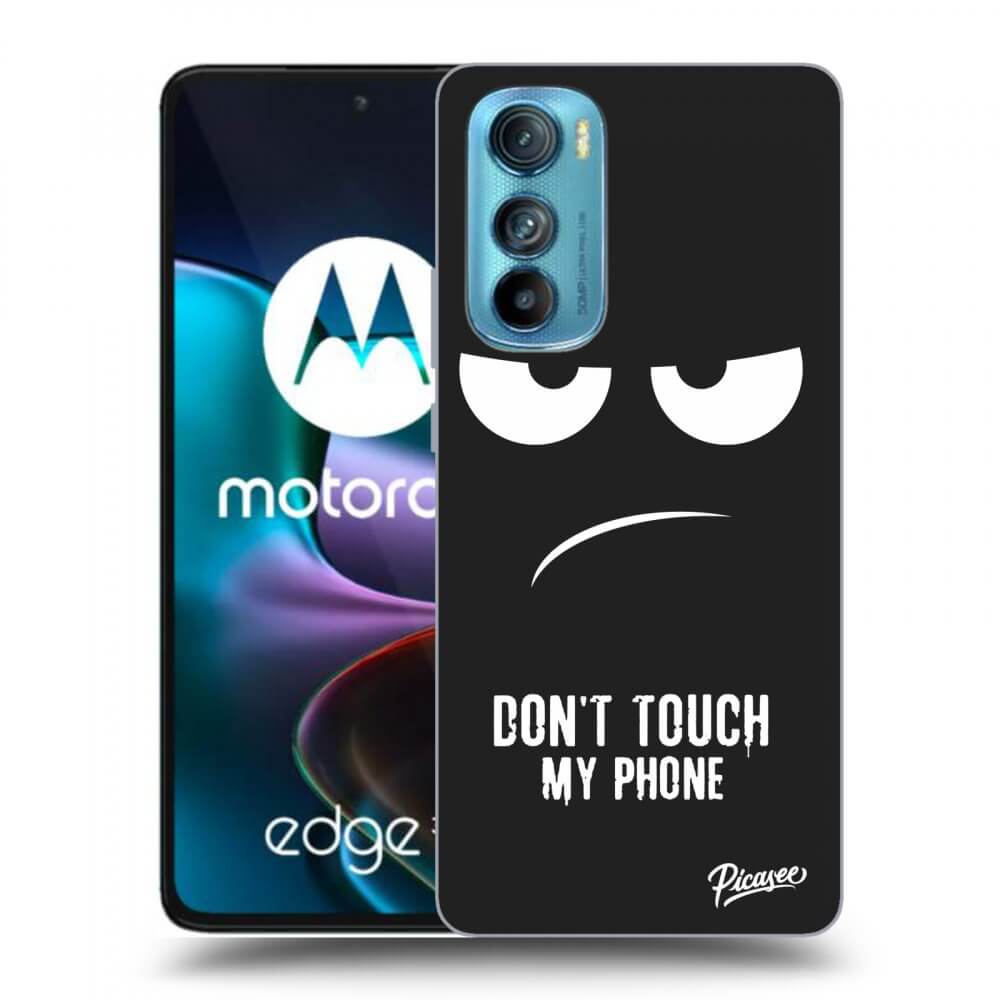 Picasee silikónový čierny obal pre Motorola Edge 30 - Don't Touch My Phone