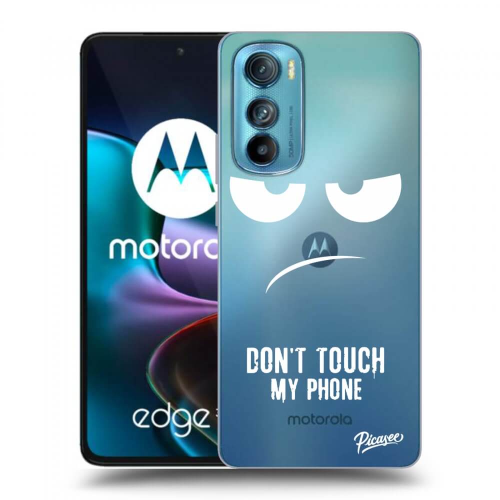 Picasee silikónový prehľadný obal pre Motorola Edge 30 - Don't Touch My Phone