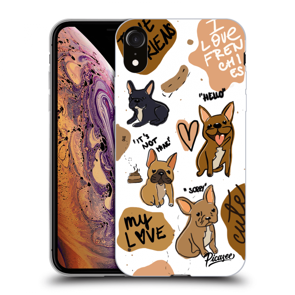 Picasee silikónový prehľadný obal pre Apple iPhone XR - Frenchies