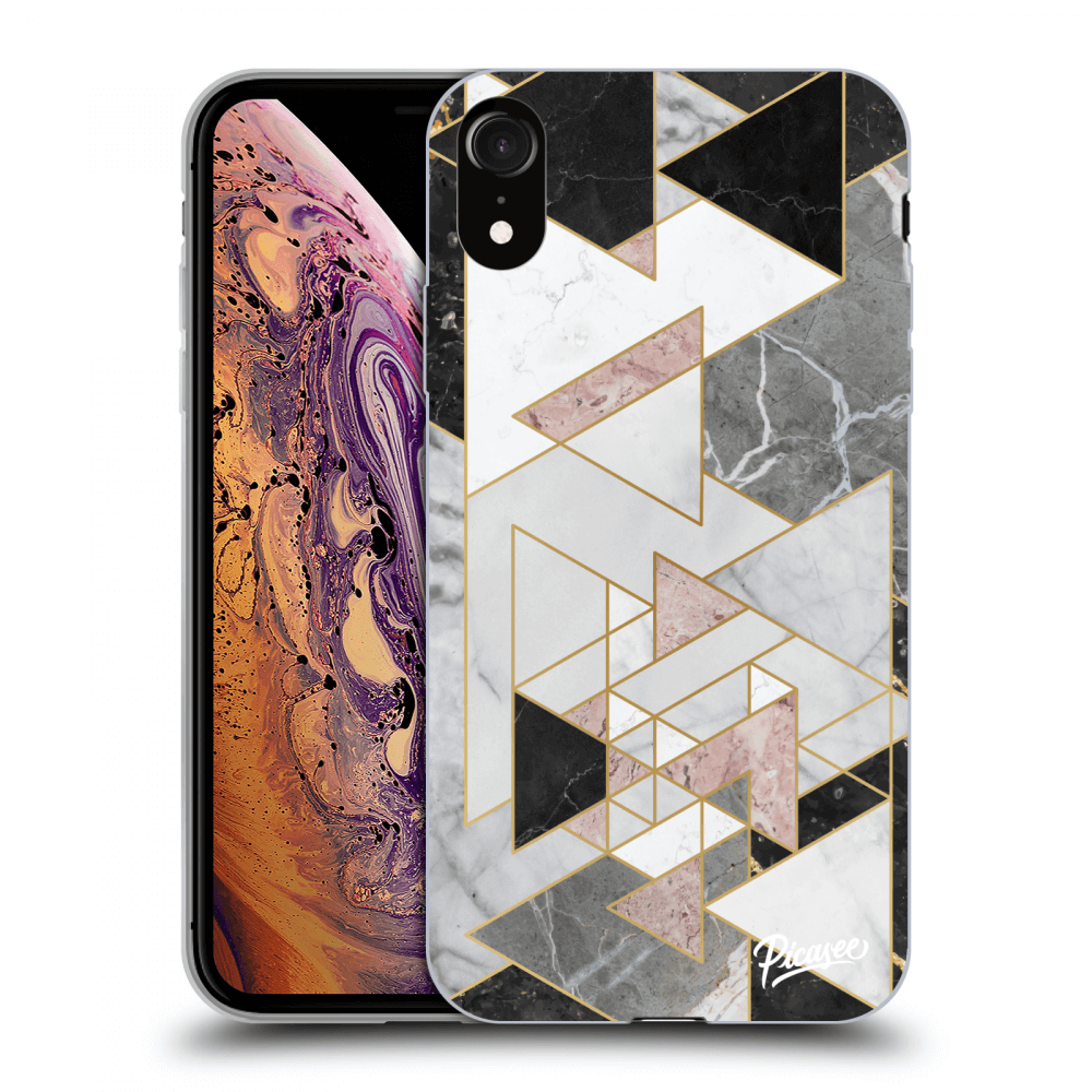Picasee silikónový čierny obal pre Apple iPhone XR - Light geometry