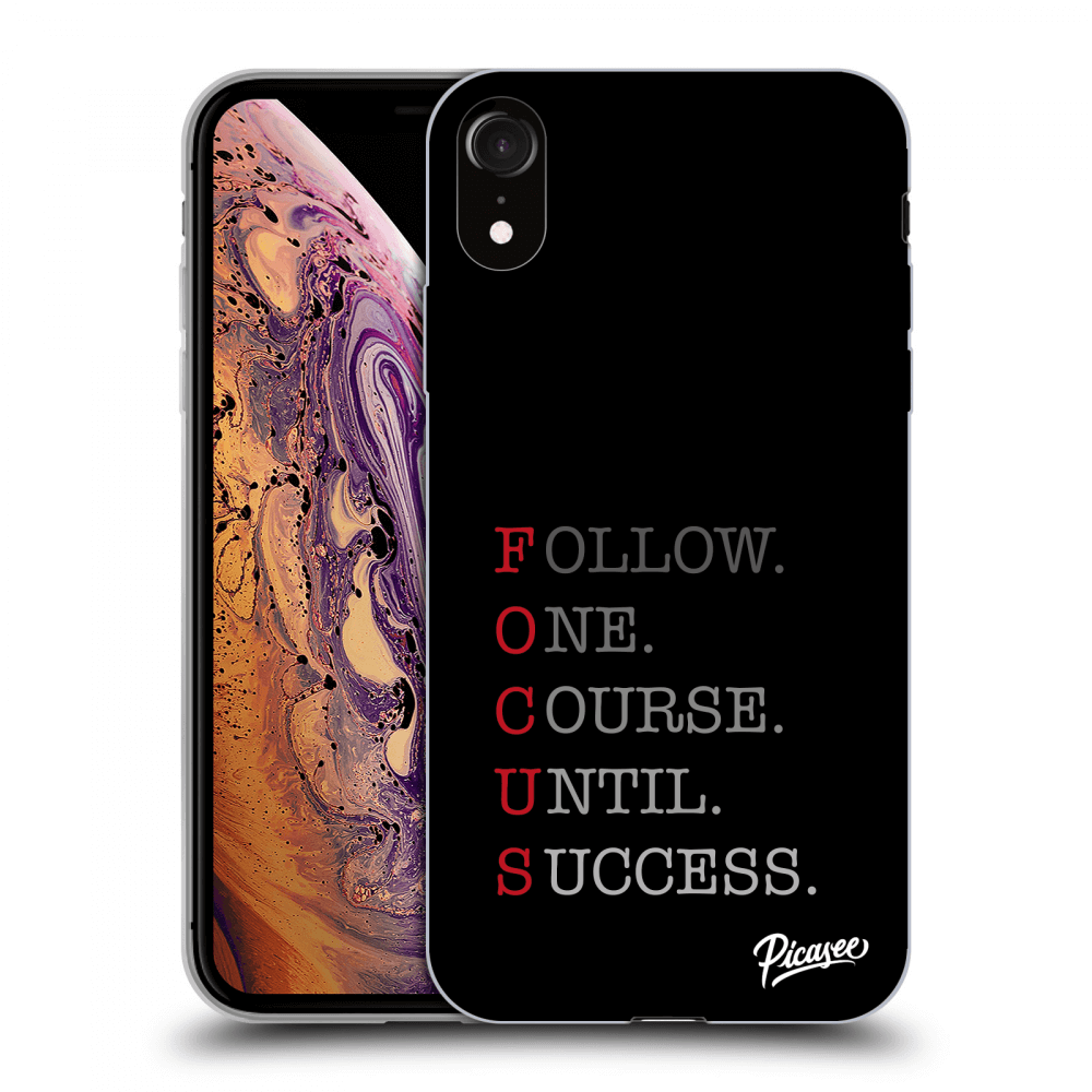 Picasee silikónový prehľadný obal pre Apple iPhone XR - Focus