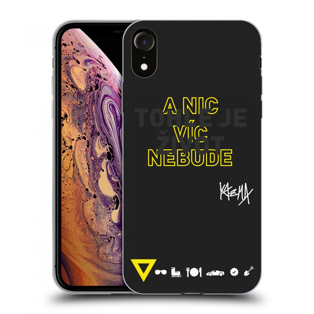 Picasee silikónový čierny obal pre Apple iPhone XR - Kazma - TOHLE JE ŽIVOT A NIC VÍC NEBUDE