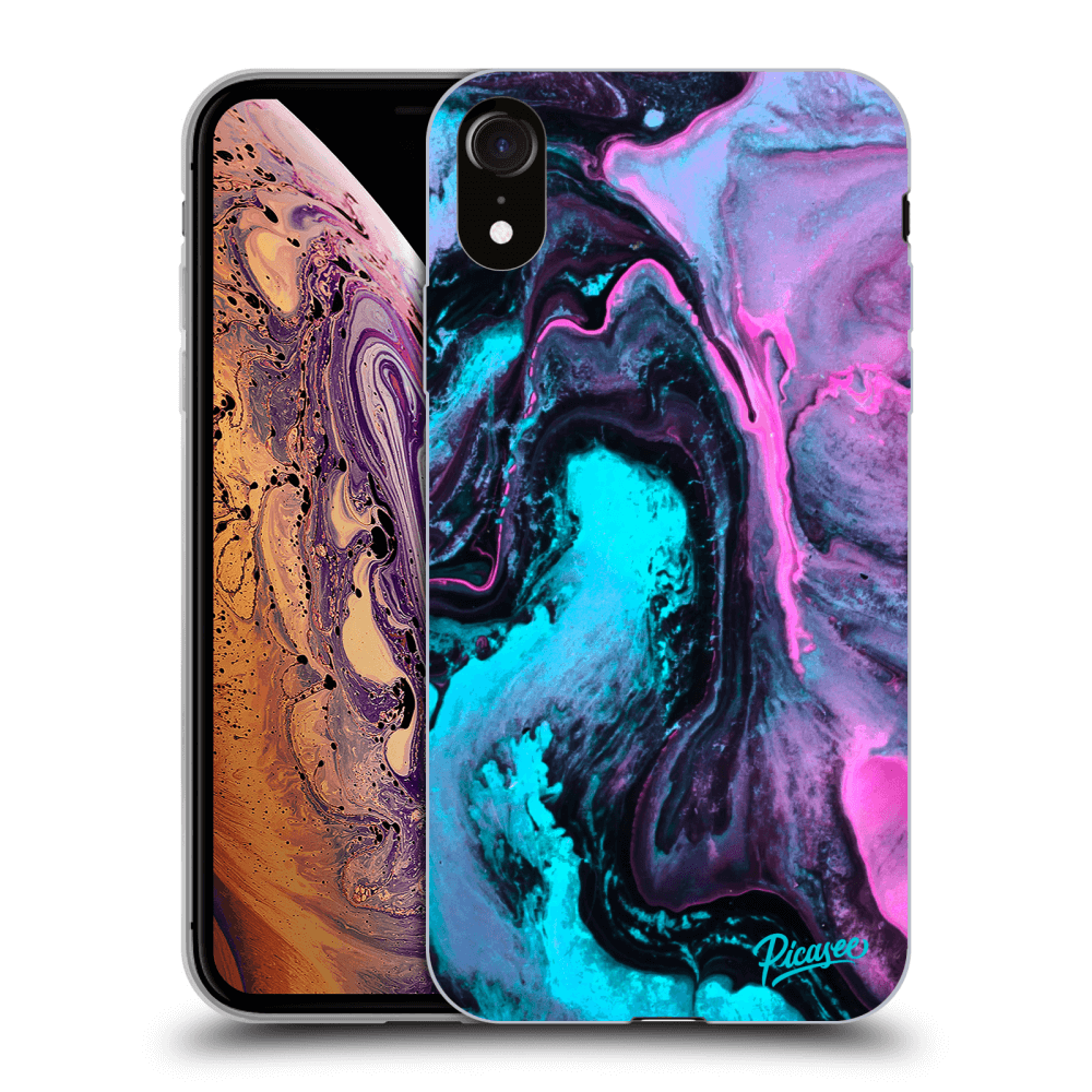Picasee silikónový čierny obal pre Apple iPhone XR - Lean 2