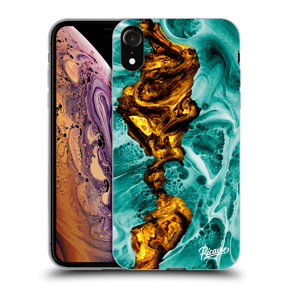 Picasee silikónový čierny obal pre Apple iPhone XR - Goldsky