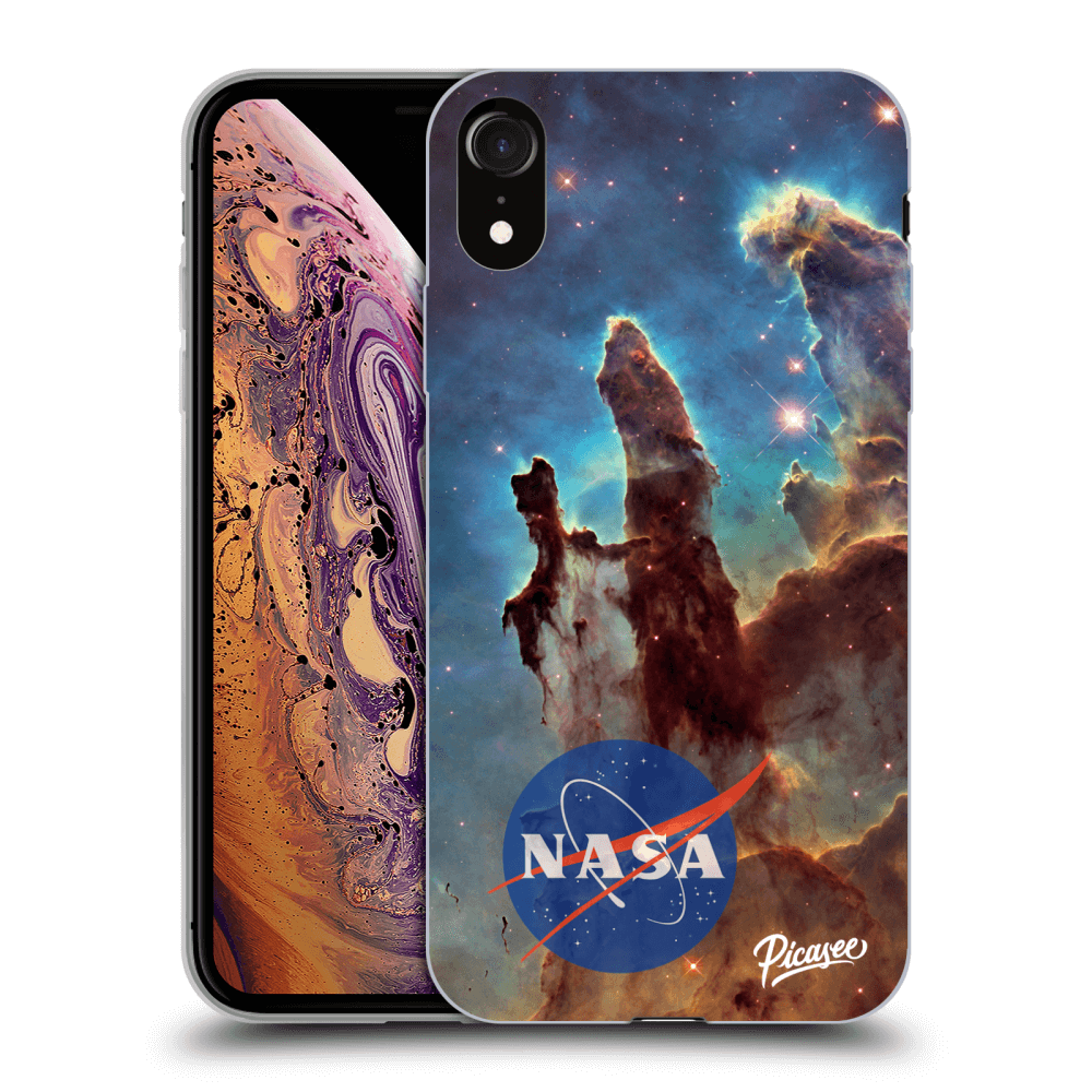 Picasee silikónový čierny obal pre Apple iPhone XR - Eagle Nebula