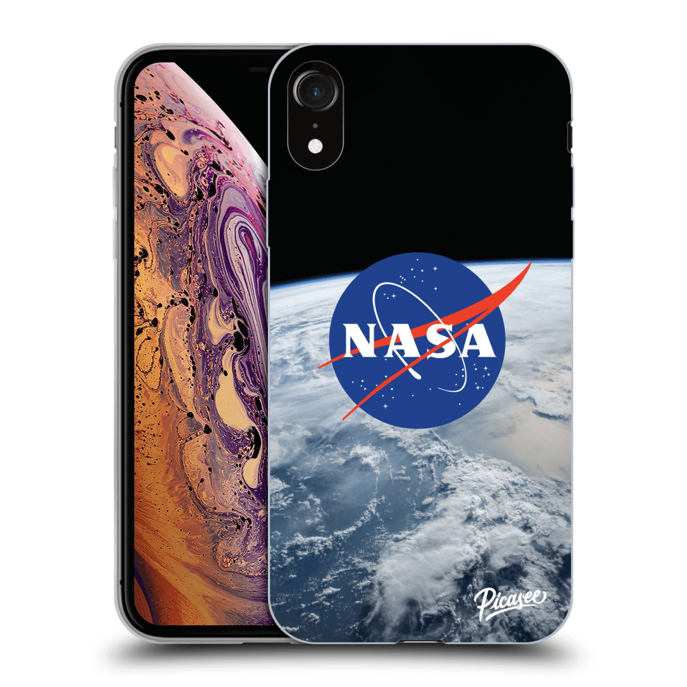 Picasee silikónový čierny obal pre Apple iPhone XR - Nasa Earth