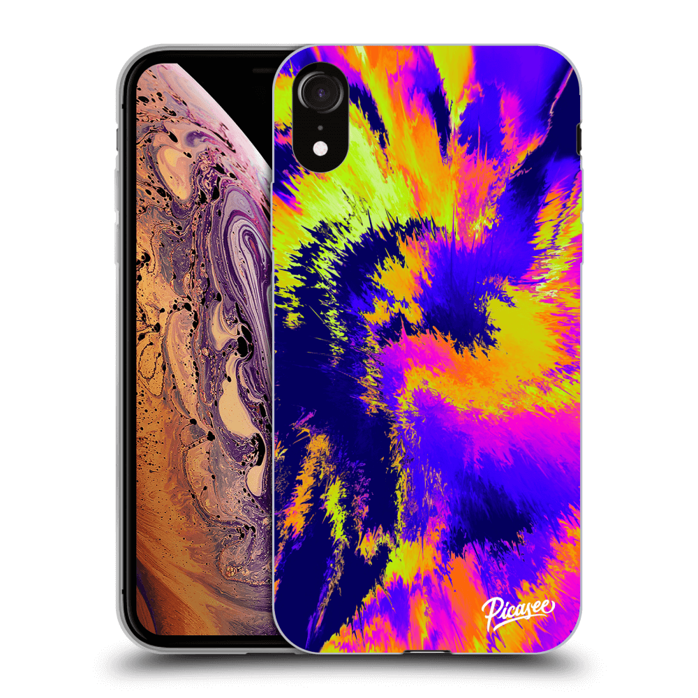 Picasee silikónový čierny obal pre Apple iPhone XR - Burn