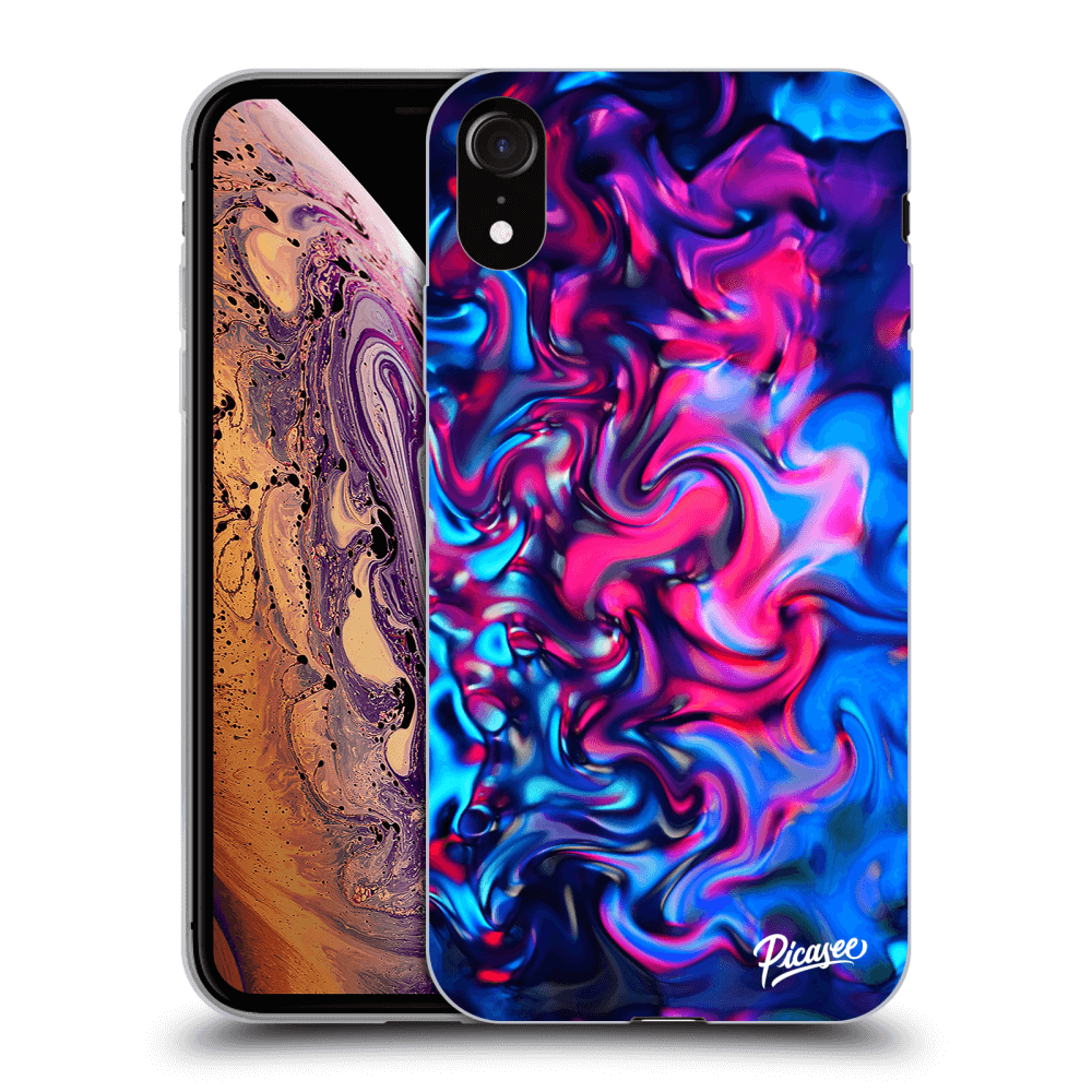 Picasee silikónový čierny obal pre Apple iPhone XR - Redlight