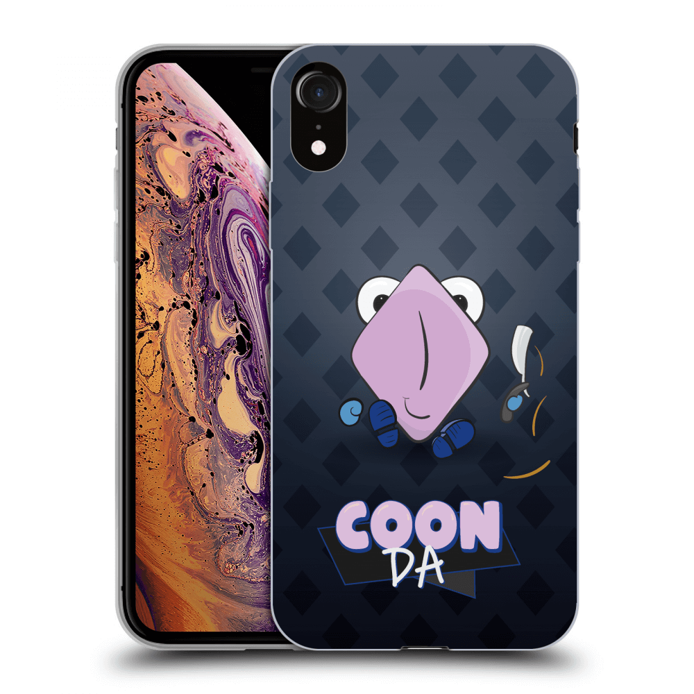Picasee silikónový prehľadný obal pre Apple iPhone XR - COONDA holátko - tmavá
