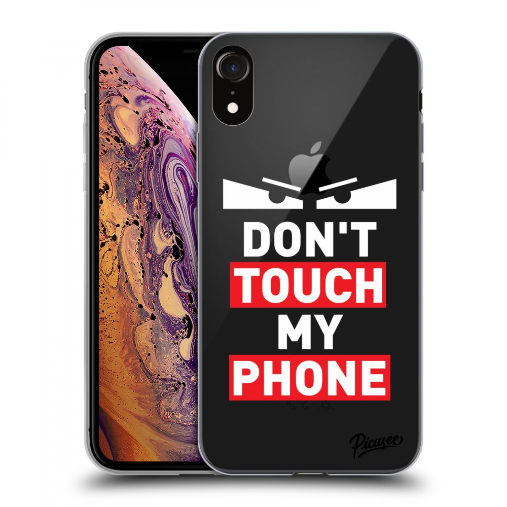 Picasee silikónový prehľadný obal pre Apple iPhone XR - Shadow Eye - Transparent