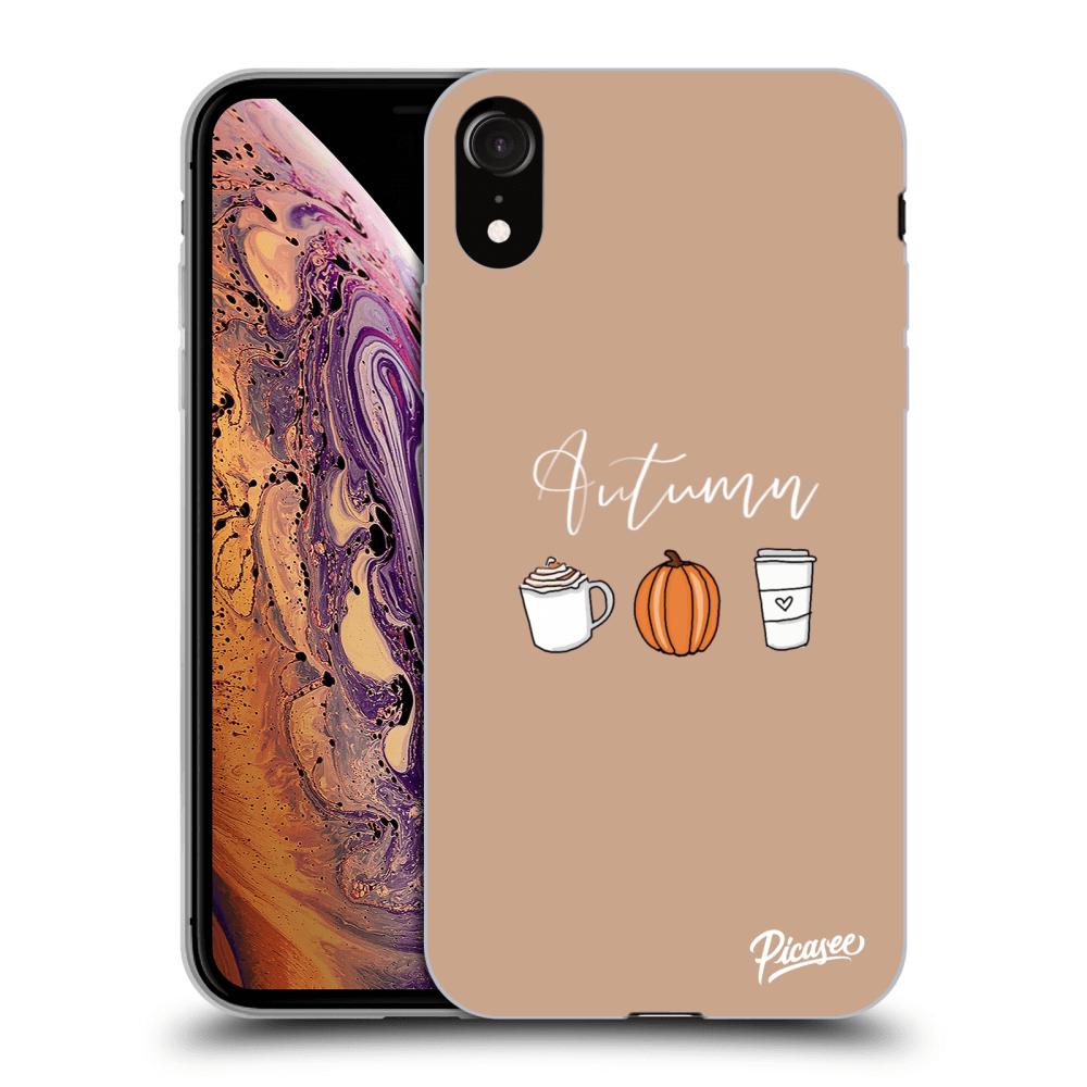 Picasee silikónový čierny obal pre Apple iPhone XR - Autumn