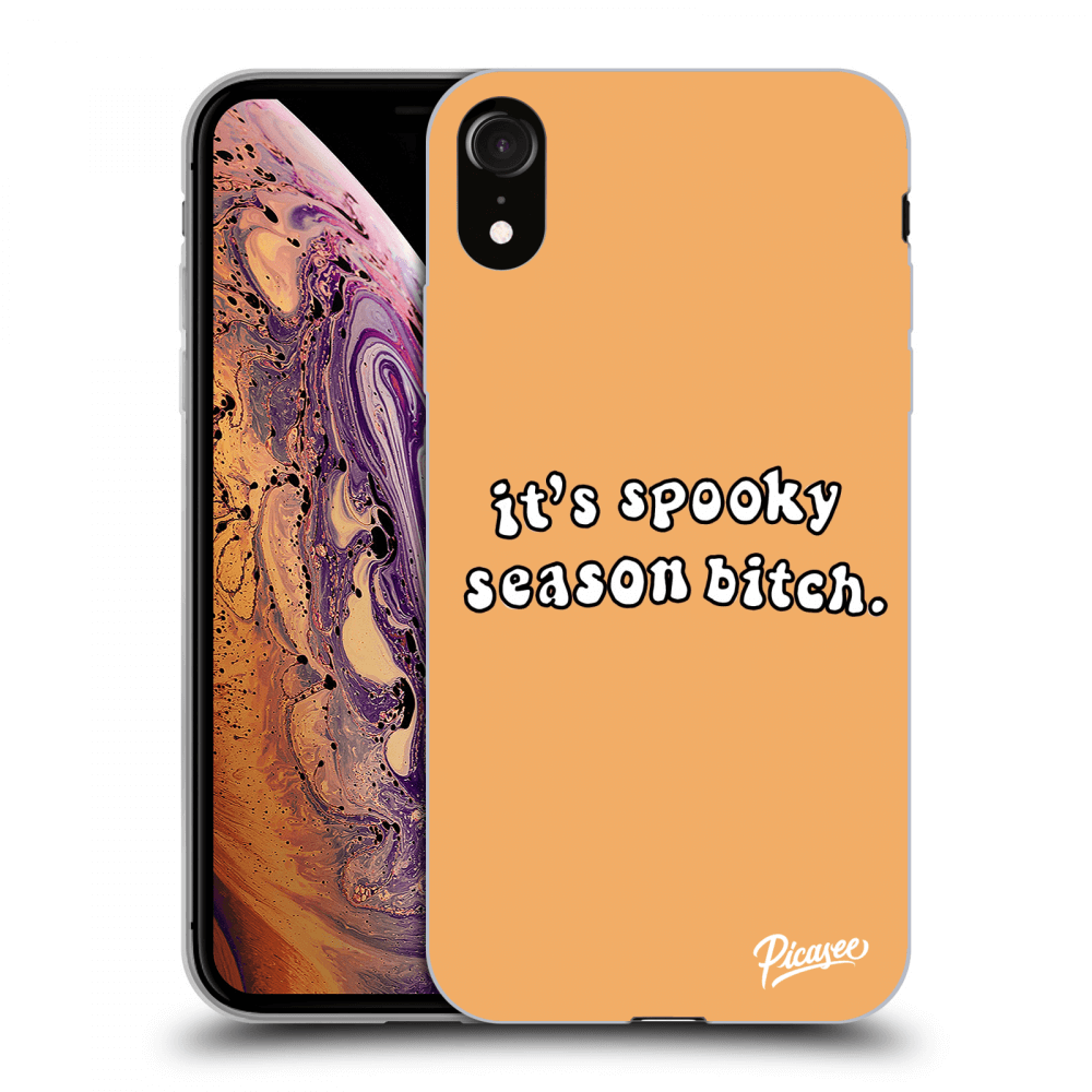 Picasee silikónový čierny obal pre Apple iPhone XR - Spooky season